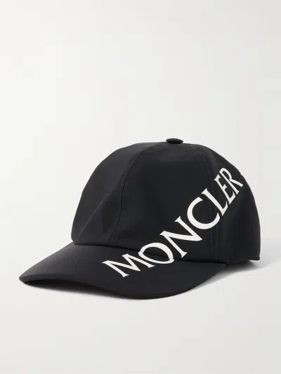 Moncler Diagonal Logo-print Baseball Cap In Black
