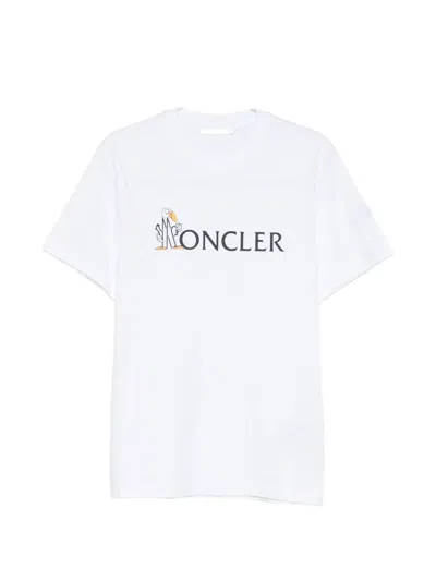 Moncler Graphic Short Sleeve Crewneck T-shirt In White