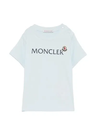 Moncler Kids' Logo-print Short-sleeve T-shirt In White