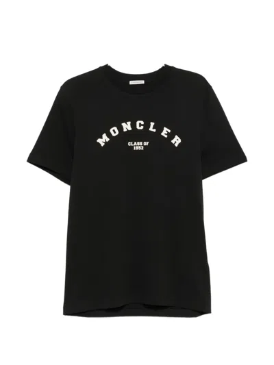 Moncler Logo-print Short-sleeves T-shirt In Black