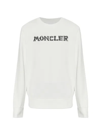 Moncler Logo-print Sweatshirt In Neutral