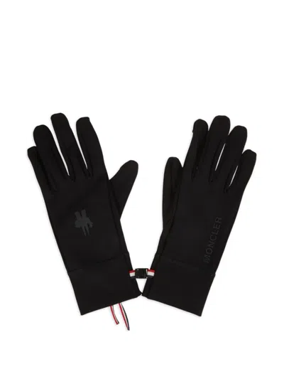 Moncler Logo-print Touch-screen Gloves In Black
