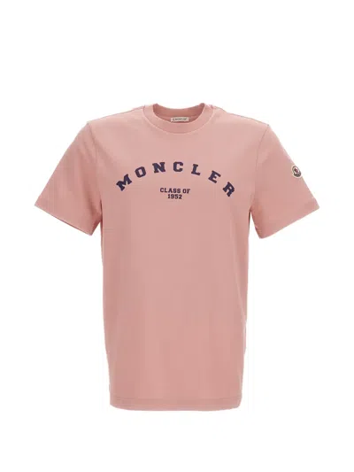Moncler Short-sleeved T-shirt In Pink