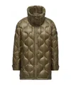 Moncler Womens Medium Green Lombi Hooded Shell-down Jacket Xs In Green