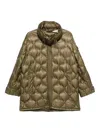 Moncler Lombi Quilted High-neck Jacket In Green