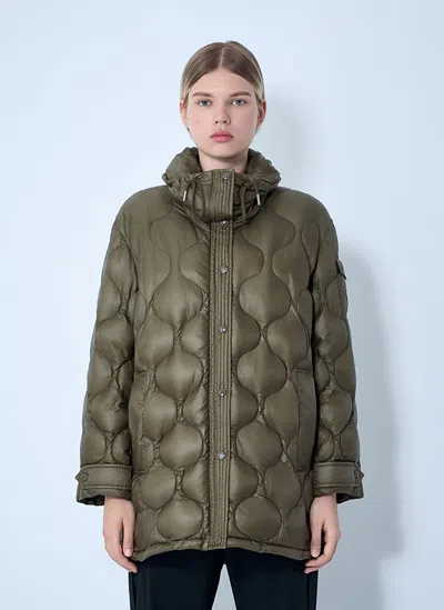 Moncler Lombi Short Parker Jacket In Green