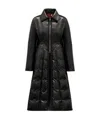 Moncler Long Down Jacket In Black