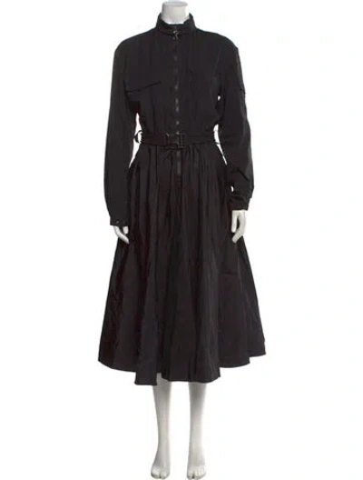 Pre-owned Moncler Long Dress In Black