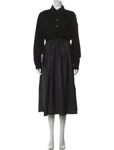 Pre-owned Moncler Long Dress In Black