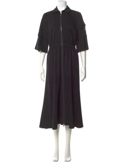 Pre-owned Moncler Long Dress In Blue