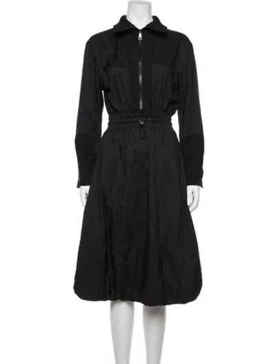 Pre-owned Moncler Long Dress In Blue