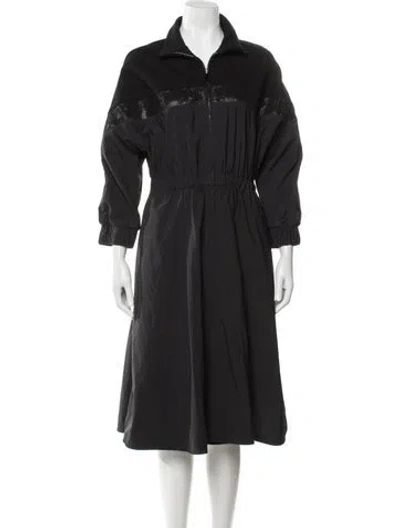 Pre-owned Moncler Long Dress In Blue