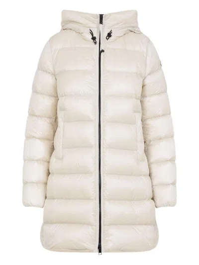 Moncler Long Ivory Down Jacket
