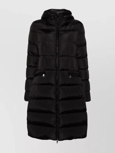 MONCLER LONG PADDED COAT DRAWSTRING HOOD