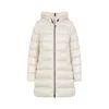 Moncler Suyenne Light Beige Polyamide Long Parka In Neutral