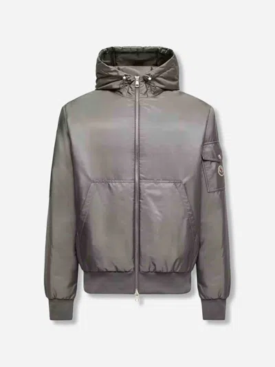 Moncler Zip-up Bomber Jacket In Gray