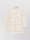 Moncler Long Puffer Coat High Collar In White