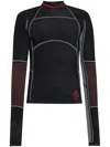 Moncler Performance Tech Long Sleeve Ski T-shirt In 黑色