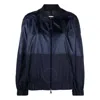 Moncler Long Sleeve Bomber Jacket In Blue