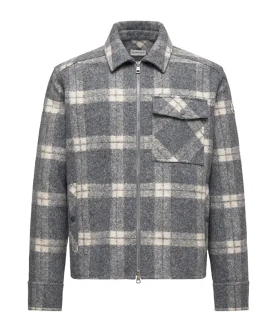 Moncler Long Sleeve Casual Jacket In Gray