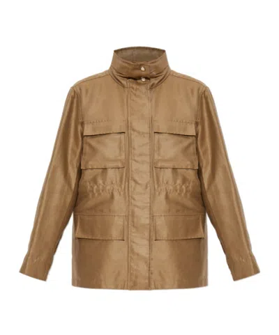 MONCLER LINEN UTILITY JACKET