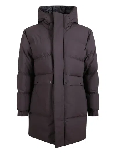 Moncler Long-sleeve Coat In Purple