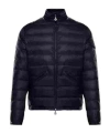 Moncler Long Sleeve Cotton Coat In Blue
