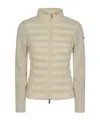 Moncler Turtleneck Cardigan Jacket With Zip Closure In Neutral