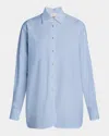 Moncler Oxford Cotton Long Sleeve Shirt