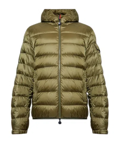 Moncler Long Sleeve Down Jacket In Green