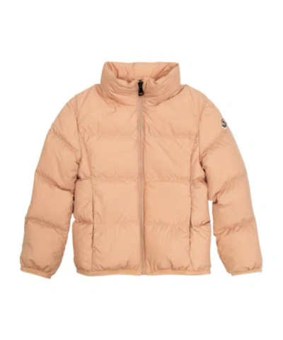 Moncler Long Sleeve Down Jacket In Brown