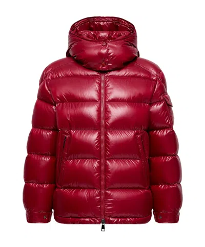 Moncler Long Sleeve Down Jacket In Red