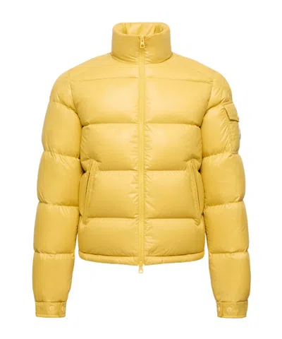 Moncler Long Sleeve Down Jacket In Yellow