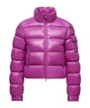 Moncler Long Sleeve Down Jacket In Pink