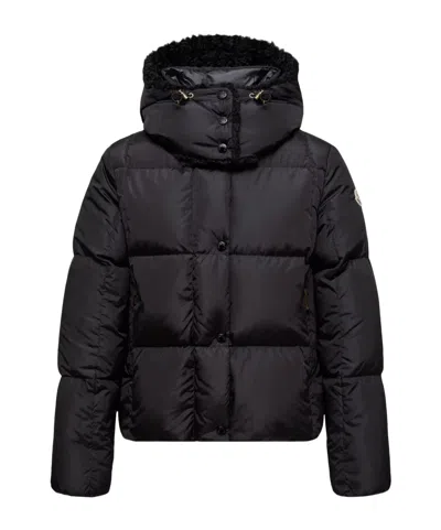 Moncler Long Sleeve Down Jacket In Black