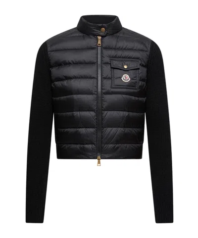 Moncler Long Sleeve Down Jacket In Black