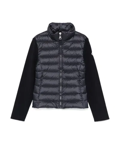 Moncler Long Sleeve Down Jacket In Blue