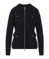 Moncler Textured Knit And Quilted Virgin Wool Jacket In Black