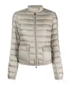 Moncler Long Sleeve Down Jacket In Brown