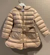 Moncler Long Sleeve Down Jacket In Gold