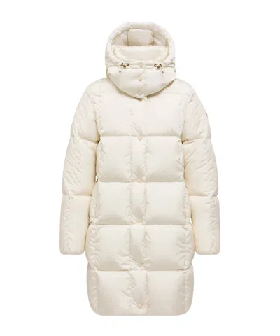 Moncler Long Sleeve Down Jacket In Neutral