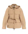 Moncler Long Sleeve Down Jacket In Nude