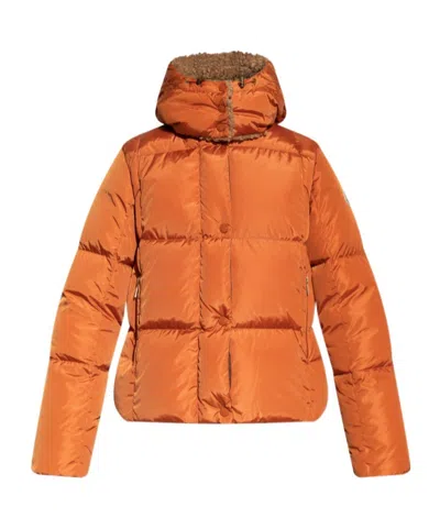 Moncler Castelnou Quilted Jacket In Orange