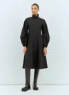 Moncler Robe Midi En Coton À Col Roulé In Black