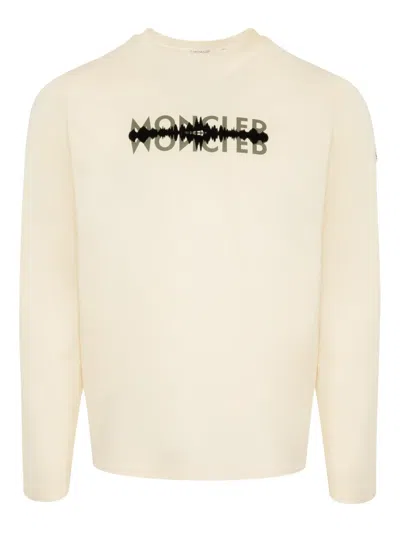 Moncler Long-sleeve Graphic T-shirt In White