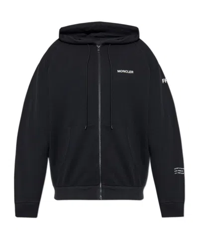 Moncler Long Sleeve Hooded Sweatshirt In Black
