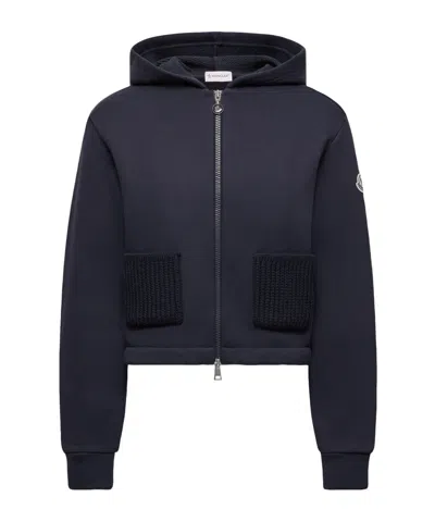 MONCLER MONCLER KNITTED POCKET ZIP-UP HOODIE