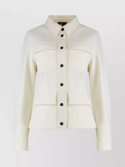 MONCLER LONG SLEEVE INTERLOCK COLLARED SHIRT