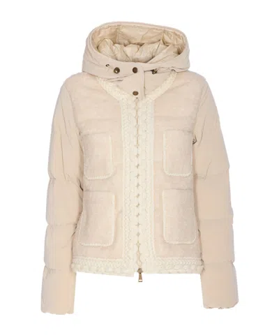Moncler Long Sleeve Jacket In Nude
