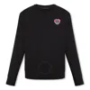 Moncler Long Sleeve Logo-patch Sweatshirt In Black